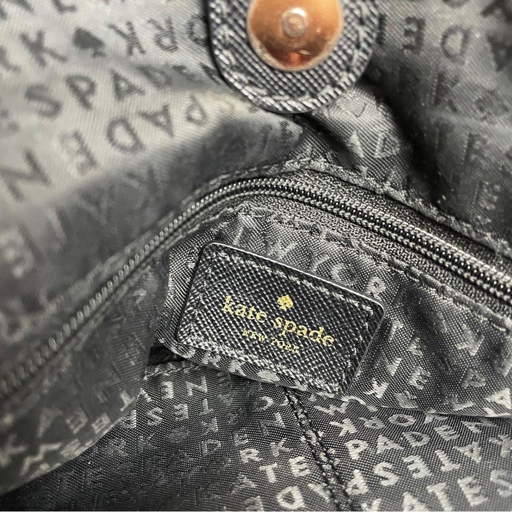 Kate Spade Wilson Road Talya Black Nylon Zip Tote Work Laptop Bag - Picture 9 of 11